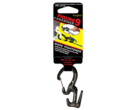 Nite Ize® Figure 9 Carabiner Small Rope Tightener - Black