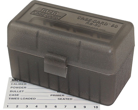 MTM Case-Gard® Small Rifle Ammo Box - Smoke - 50 Rounds