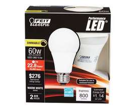 Feit Electric LED 9.5 Watts Light Bulb - Pack of 2