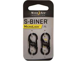 Nite Ize® S-Biner 2-piece Stainless Steel Double Gated Carabiner Set with MicroLock - Black