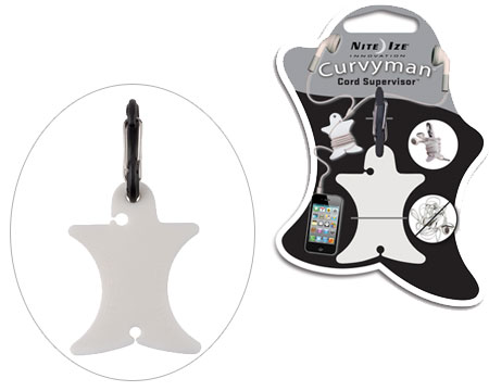 Nite Ize® Curvyman Cord Supervisor with Plastic S-Biner - White
