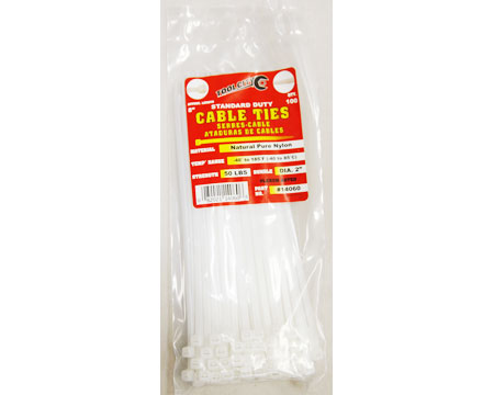 Tool City Standard Duty 8" Cable Ties - Pack of 100