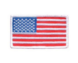 Eagle Emblems U.S. Flag with White Trim Patch
