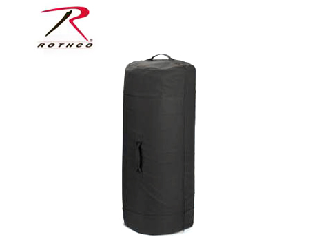 Rothco® Canvas Duffle Bag with Side Zipper - Black