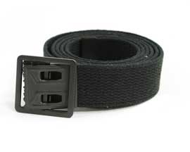 Black Web Belt with Open Buckle