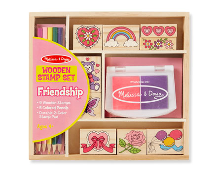 Melissa & Doug Friendship Wooden Stamp Set