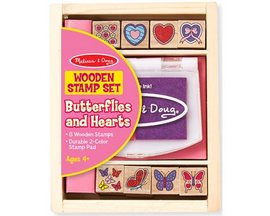 Melissa & Doug Butterflies & Hearts Wooden Stamp Set