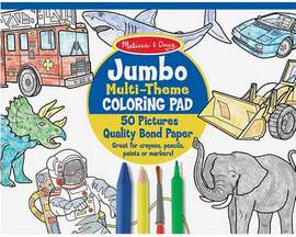 Melissa & Doug Jumbo Multi-Theme Coloring Pad with Blue Spine