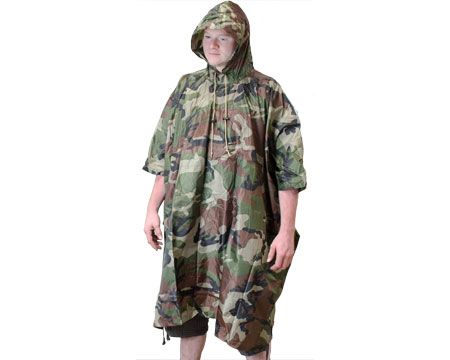 5ive Star Gear® Woodland Camo Poncho