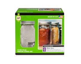 Smiths Mason Jars Set of 4 Spill Proof Glass Jars 8oz or 235ml