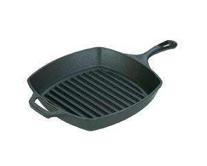 Lodge 10-1/4 In. Cast Iron Grill Pan Skillet