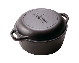 Lodge® 5-Quart Cast Iron Double Dutch Oven, 10"