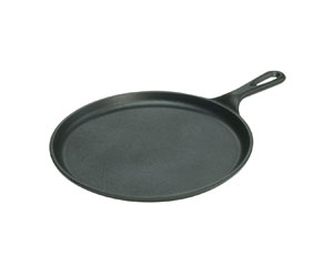 Lodge L9OG3 Cast Iron Round Griddle, Pre-Seasoned