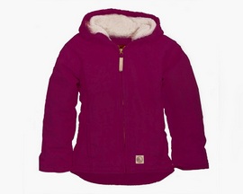 Berne® Girl's Toddler Sherpa Lined Hooded Jacket - Plum