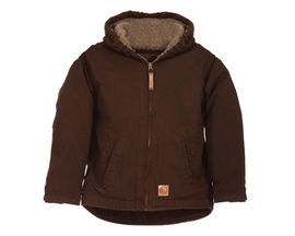 Berne® Boy's Toddler Softstone™ Sherpa-Lined Hooded Jacket - Bark Brown