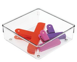 InterDesign® Linus Clear Drawer Organizer - 6" x 6" x 2"