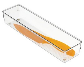 InterDesign® Linus Clear Drawer Organizer - 3" x 12" x 2"