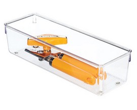 InterDesign® Linus Clear Drawer Organizer - 4" x 12" x 3"