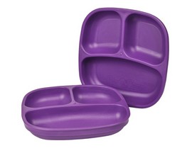 Re-Play® 7 in. Recycled Plastic Divided Plate - Amethyst