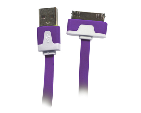 Wireless Gear 3.2' Flat 30 Pin USB Cable - Purple