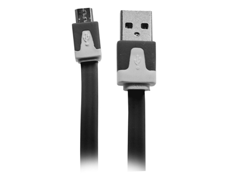 Wireless Gear 3.2' Flat Micro USB Cable - Black