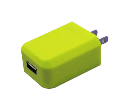 Wireless Gear USB 1 Amp AC Wall Adaptor - Green