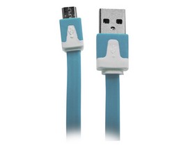Wireless Gear 3.2' Flat Micro USB Cable - Blue