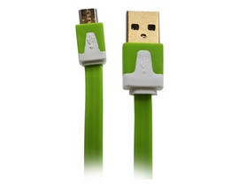 Wireless Gear™ 3.2' Flat Micro USB Cable - Green