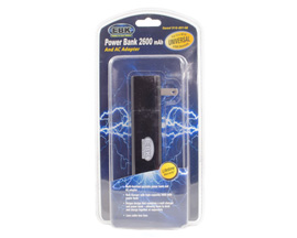 Black 2600 mAh Power Bank & Wall Charger