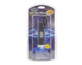 Black 2200 mAh Power Bank with Sports Strap.