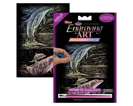 Royal & Langnickel® Engraving Art Mini Holographic Kit - Jumping Dolphin