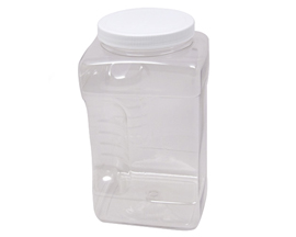 Square Pinch Jar with Lid - 128 ounce