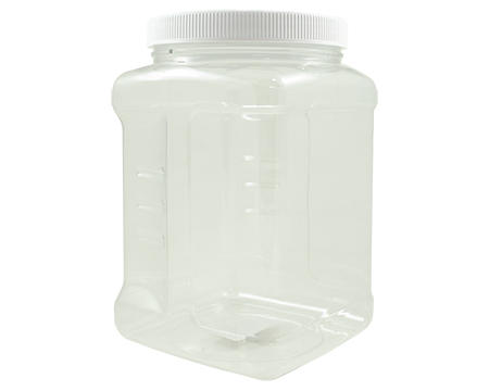 Square Pinch Jar with Lid - 64 ounce