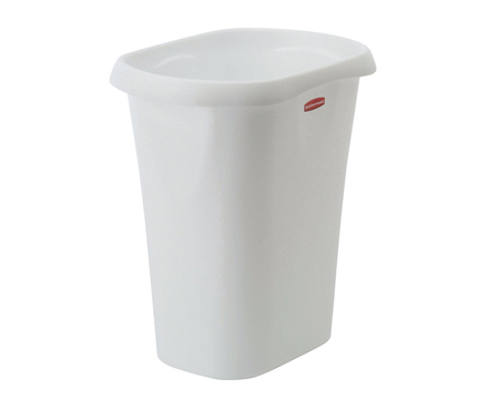 Rubbermaid Open Top Wastebasket, 12 quart White