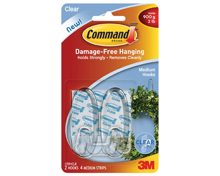 Command 3M 2 lb. Medium Hooks - 2 Pack