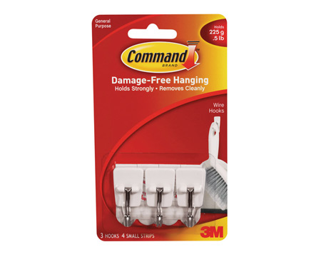 Command 3M 0.5 lb. Small Wire Hooks - 3 Pack
