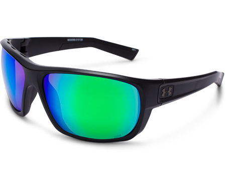 Under Armour® Launch Sunglasses - Satin Black/Copper Green Multiflection
