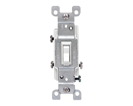 Leviton® 15 Amp / 120V 3-Way AC Quiet Toggle Switch - White