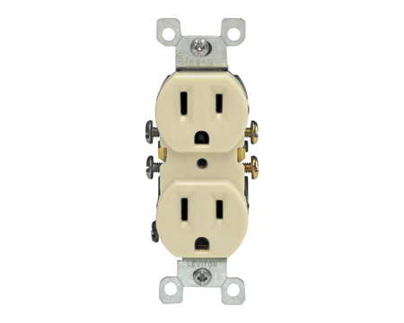 Leviton® 15 Amp / 125V Duplex 5-15R Outlet - Ivory