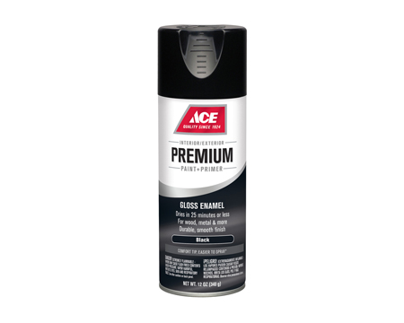 Premium Black Gloss Enamel Spray Paint 