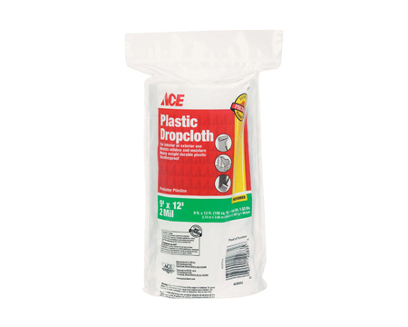 Ace Brand Drop Cloth Heavy Weight Plastic  9 ft. X 12 ft. X 2 mil
