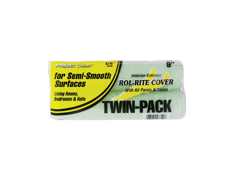 Rol-Rite Fabric Paint Roller Cover 3/8 in. Length X 9 in. Width  2 pack