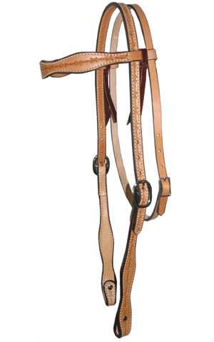 5/8" Shaped Barbed Wire Headstall