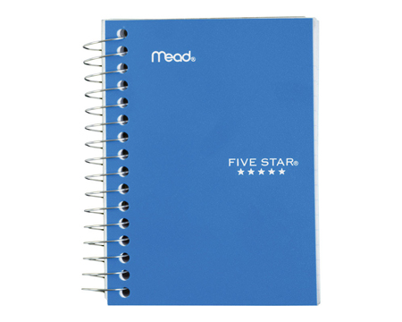 Mead® Five Star® 5.5 in. x 3.5 in. College Ruled Spiral Notebook - Assorted
