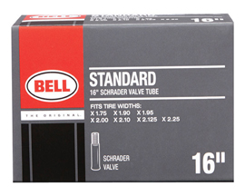 Bell Sports Standard Rubber Bike Tube 16 x 1.75 - 2.25