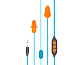 Plugfones Guardian Plus Noise Suppressing Headphones - Blue/Orange