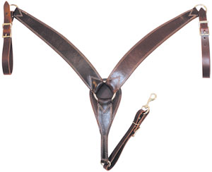 Shaped Latigo Roper Breast Collar