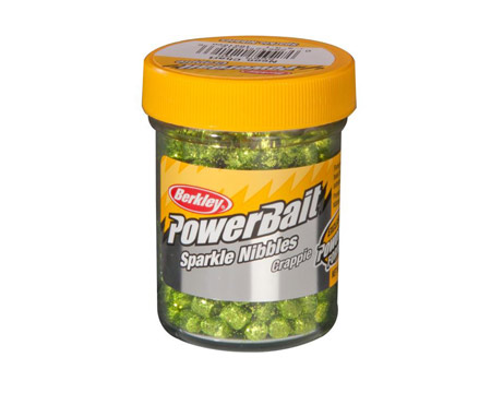 Get your Berkley PowerBait® Sparkle Crappie Nibbles Neon