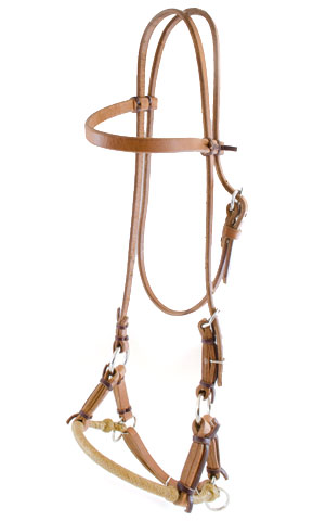 5/8" Side Pull with Braided Rawhide Noseband