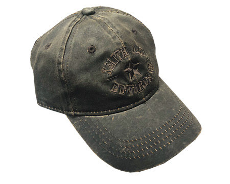 Smith & Edwards® Center Star Logo Waxed Cotton Snapback Hat - Brown